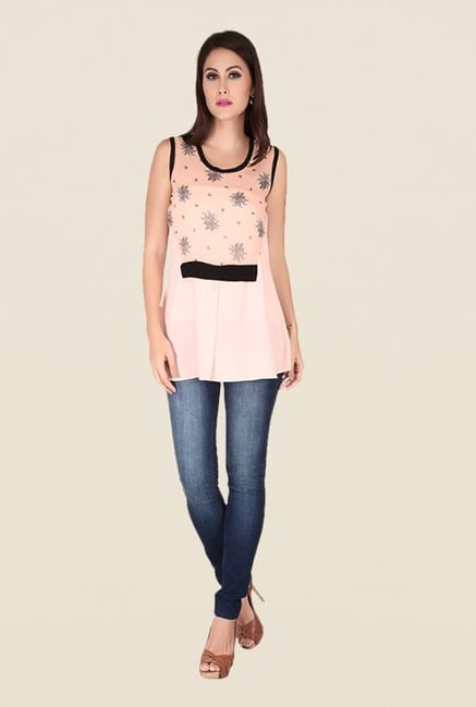 Soie Pink Printed Top Soie Pink Printed Top