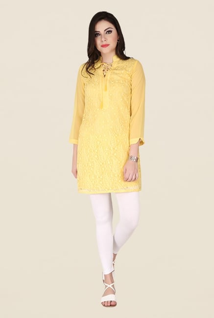 Soie Yellow Paisley Print Tunic Soie Yellow Paisley Print Tunic