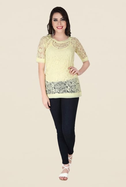 Soie Yellow Lace Top Soie Yellow Lace Top