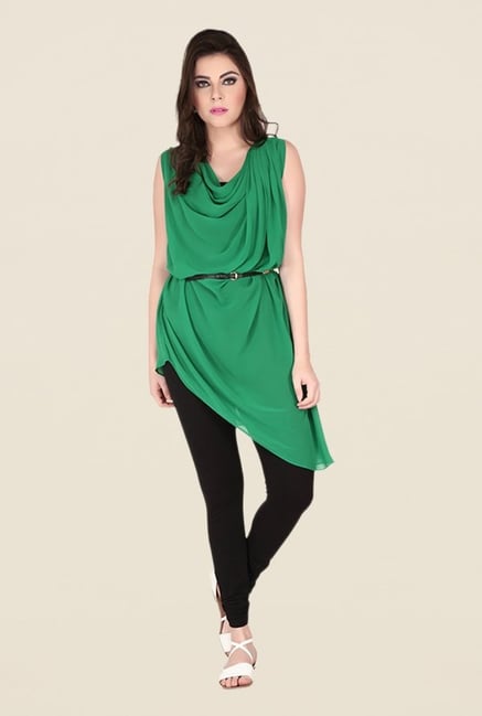 Soie Green Solid Tunic Soie Green Solid Tunic