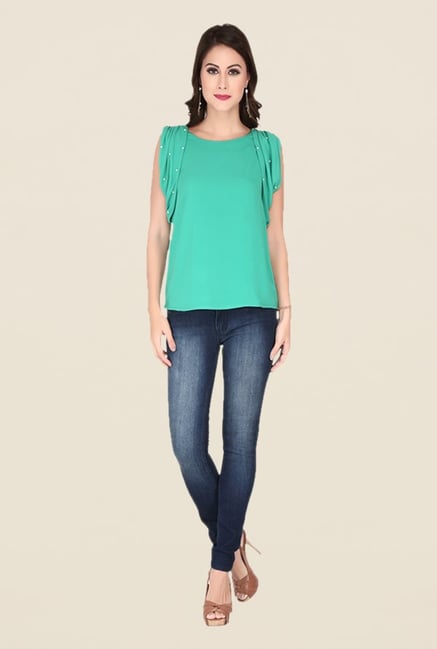 Soie Green Solid Top Soie Green Solid Top