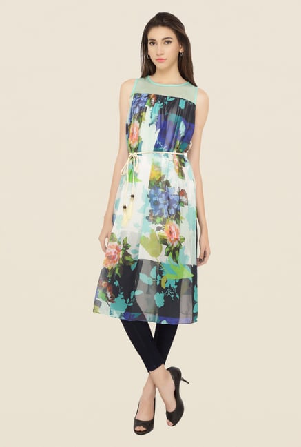 Soie Multicolor Floral Print Tunic Soie Multicolor Floral Print Tunic