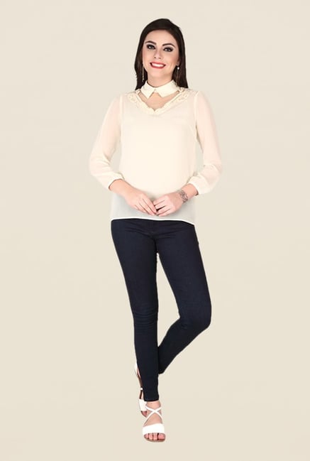 Soie Beige Solid Top Soie Beige Solid Top