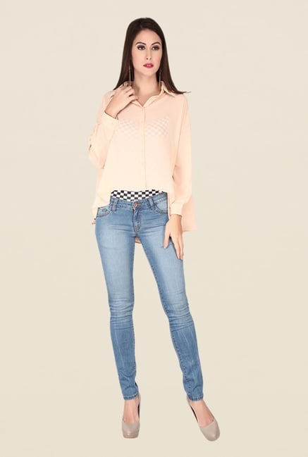 Soie Beige Self Print Top Soie Beige Self Print Top