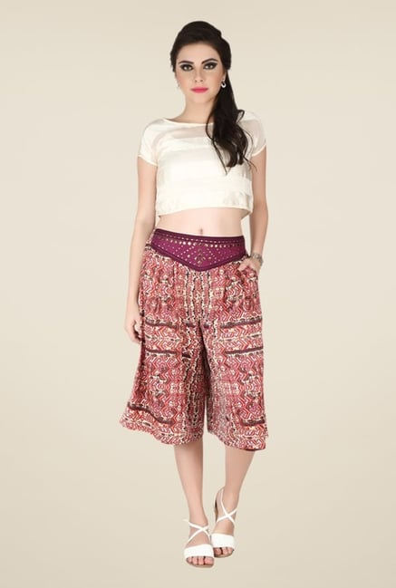 Soie Multicolor Printed Culottes Soie Multicolor Printed Culottes