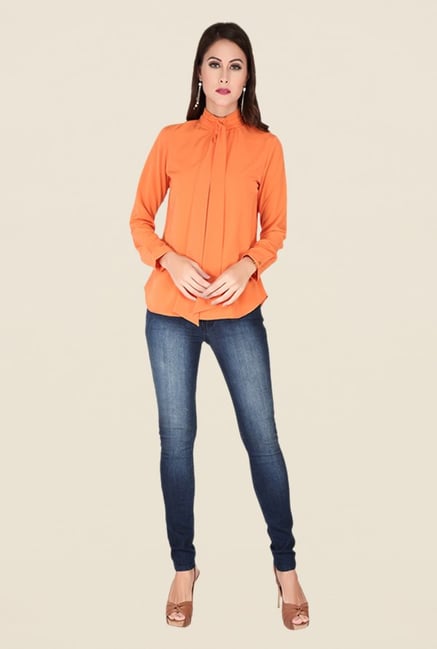 Soie Orange Solid Top Soie Orange Solid Top
