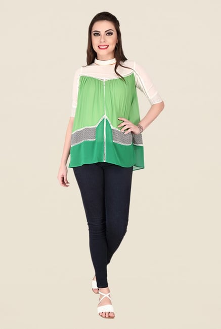 Soie Green Printed Top Soie Green Printed Top