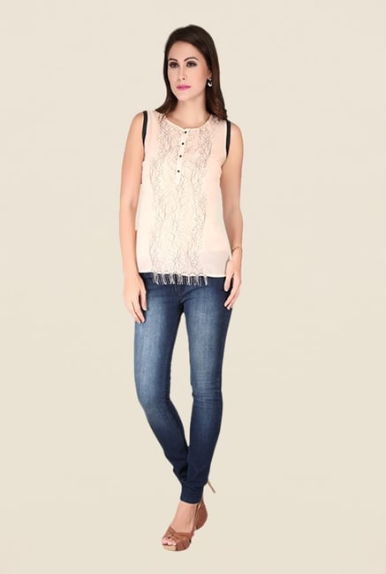 Soie Peach Printed Top Soie Peach Printed Top