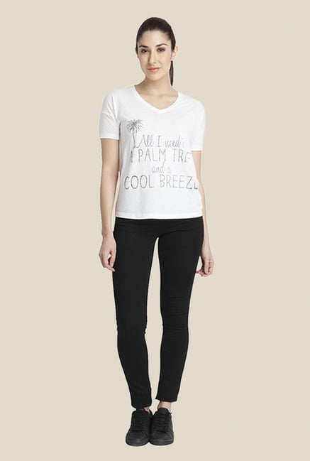 Vero Moda White Printed T Shirt Vero Moda White Printed T Shirt