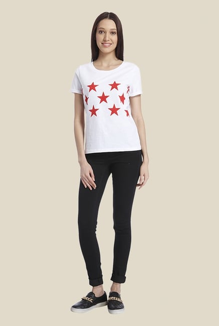 Vero Moda White Printed T Shirt Vero Moda White Printed T Shirt