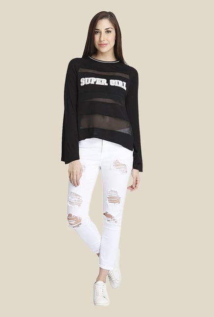 Vero Moda Black Printed Top Vero Moda Black Printed Top