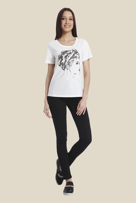 Vero Moda White Printed T Shirt Vero Moda White Printed T Shirt