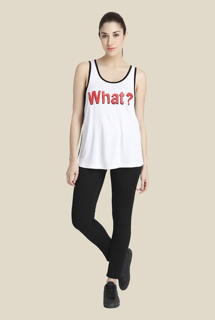 Vero Moda White Printed Tank Top Vero Moda White Printed Tank Top