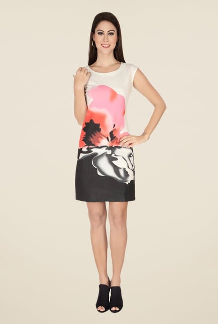 Soie Beige Printed Dress Soie Beige Printed Dress