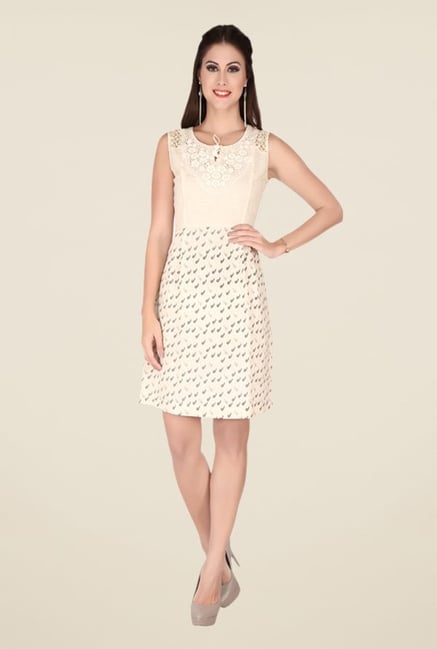 Soie Beige Printed Dress Soie Beige Printed Dress