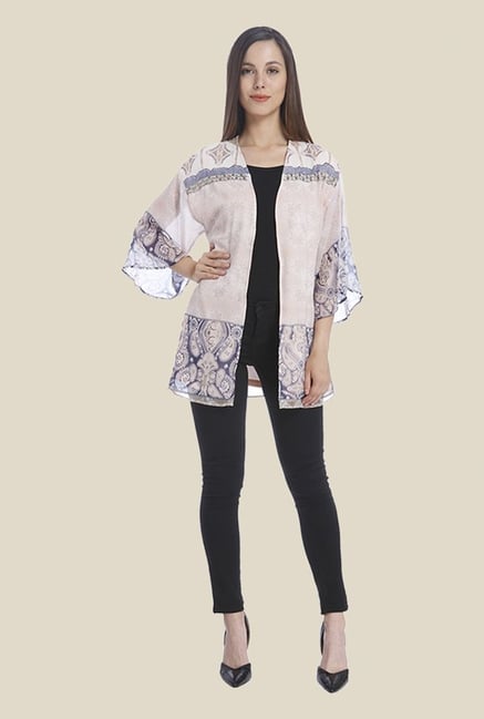 Vero Moda Beige Printed Shrug Vero Moda Beige Printed Shrug