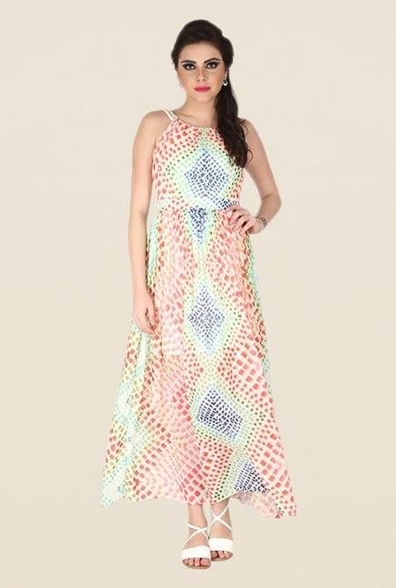 Soie Multicolor Printed Maxi Dress Soie Multicolor Printed Maxi Dress
