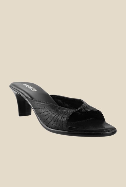 Metro Black Casual Sandals Metro Black Casual Sandals