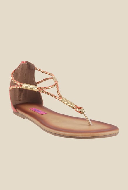 Mochi Peach T-Strap Sandals Mochi Peach T-Strap Sandals