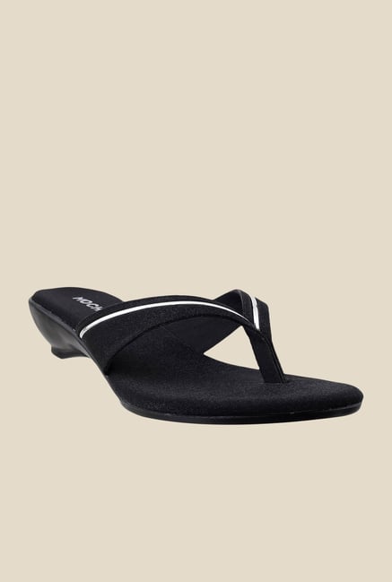 Mochi Black Wedge Heeled Sandals Mochi Black Wedge Heeled Sandals