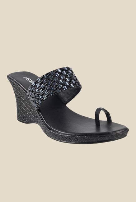 Metro Black Toe Ring Wedges Metro Black Toe Ring Wedges