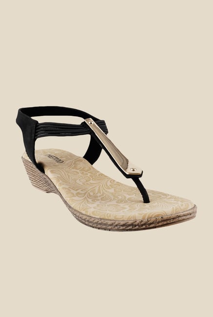 Metro Black Sling Back Wedges Metro Black Sling Back Wedges