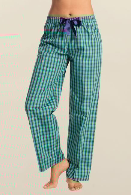 PrettySecrets Teal & Yellow Checks Pyjama PrettySecrets Teal & Yellow Checks Pyjama