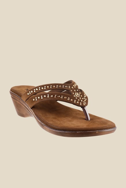 Metro Brown Thong Wedges Metro Brown Thong Wedges