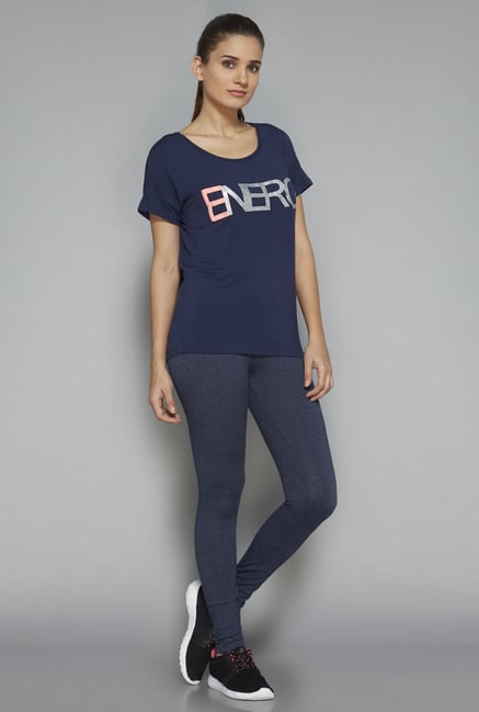 Westsport by Westside Navy Printed T-Shirt Westsport by Westside Navy Printed T-Shirt