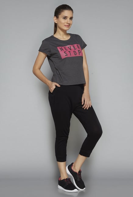 Westsport by Westside Grey Printed T-Shirt Westsport by Westside Grey Printed T-Shirt