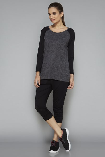 Westsport by Westside Grey Solid T-Shirt Westsport by Westside Grey Solid T-Shirt