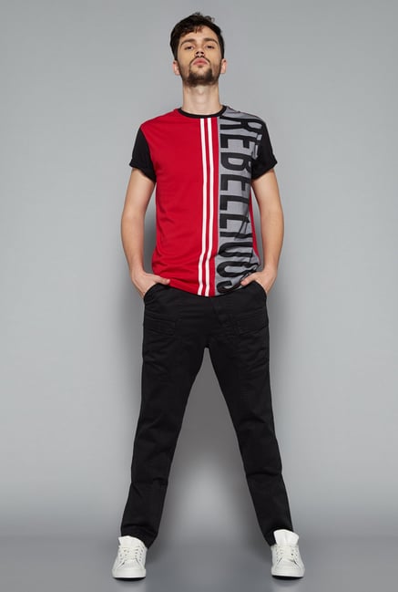 Nuon Men by Westside Black Solid Chinos Nuon Men by Westside Black Solid Chinos