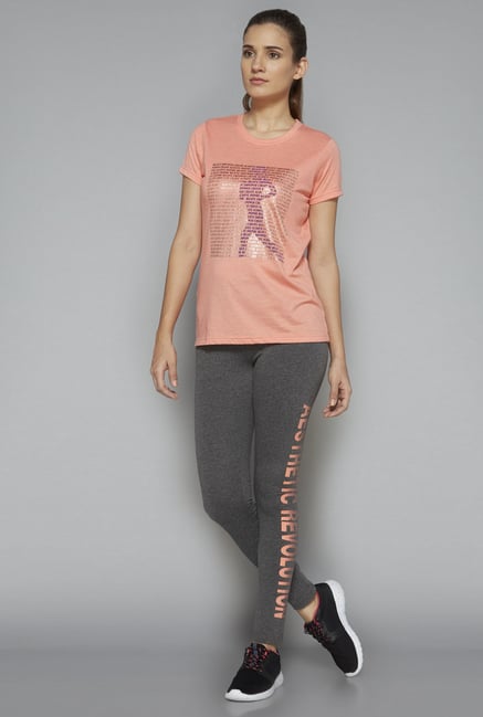 Westsport by Westside Grey Printed Leggings Westsport by Westside Grey Printed Leggings