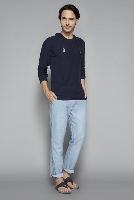 ETA by Westside Blue Solid Pant ETA by Westside Blue Solid Pant