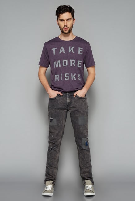 Nuon Men by Westside Grey Distressed Jeans Nuon Men by Westside Grey Distressed Jeans