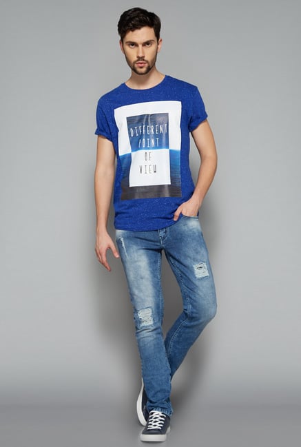 Nuon Men by Westside Blue Distressed Jeans Nuon Men by Westside Blue Distressed Jeans