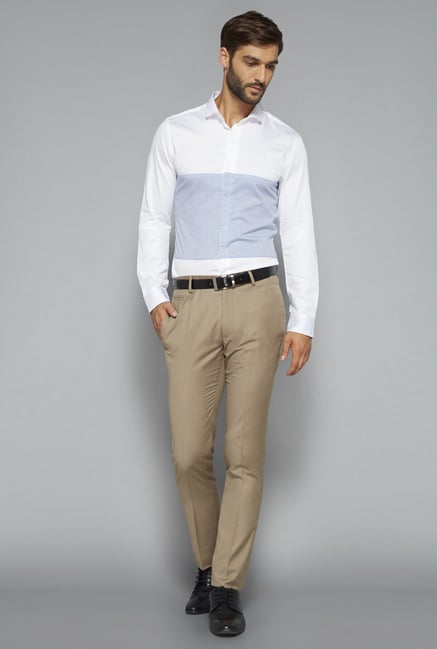Weststreet by Westside Beige Solid Trouser Weststreet by Westside Beige Solid Trouser