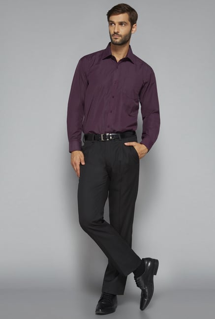 Weststreet by Westside Purple Solid Shirt Weststreet by Westside Purple Solid Shirt