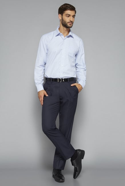 Weststreet by Westside Light Blue Checks Shirt Weststreet by Westside Light Blue Checks Shirt