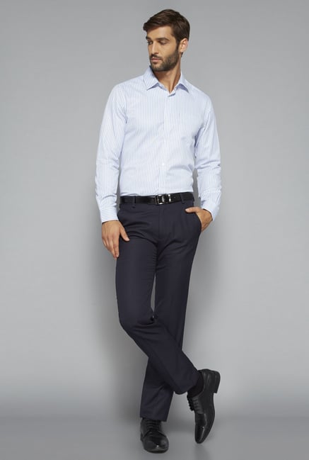 Weststreet by Westside Light Blue Striped Shirt Weststreet by Westside Light Blue Striped Shirt