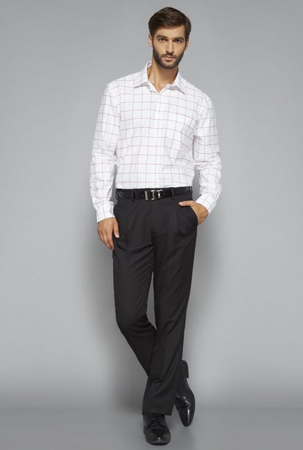 Weststreet by Westside White Checks Shirt Weststreet by Westside White Checks Shirt