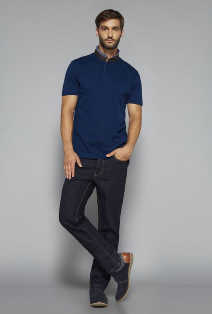 Ascot by Westside Navy Solid T Shirt Ascot by Westside Navy Solid T Shirt