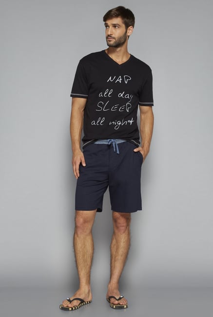 Bodybasics by Westside Black Printed T Shirt Bodybasics by Westside Black Printed T Shirt
