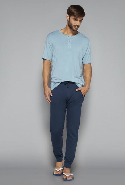 Bodybasics by Westside Teal Solid T Shirt Bodybasics by Westside Teal Solid T Shirt
