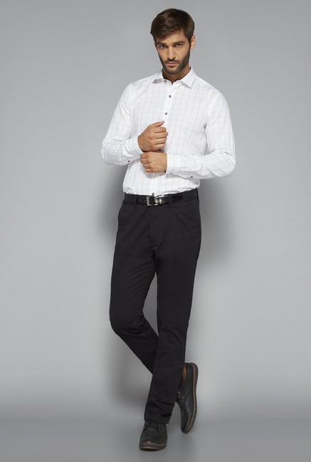 Ascot by Westside Black Solid Chinos Ascot by Westside Black Solid Chinos