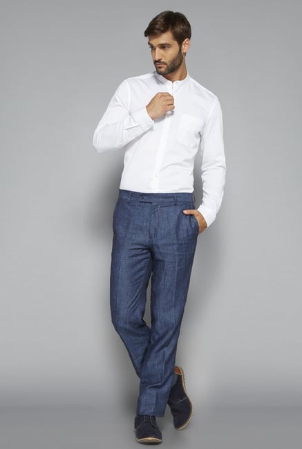 Ascot by Westside White Solid Shirt Ascot by Westside White Solid Shirt