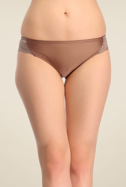 Clovia Brown Lacy Bikini Panty Clovia Brown Lacy Bikini Panty