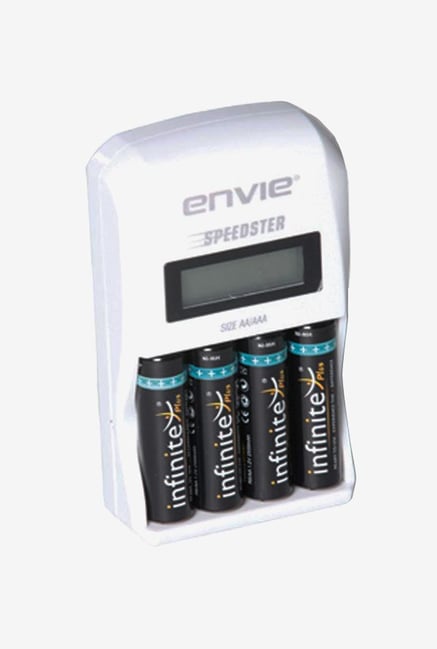 Envie ECR-11 Charger with 4xAAA 2100 mAh Battery (White) Envie ECR-11 Charger with 4xAAA 2100 mAh Battery (White)