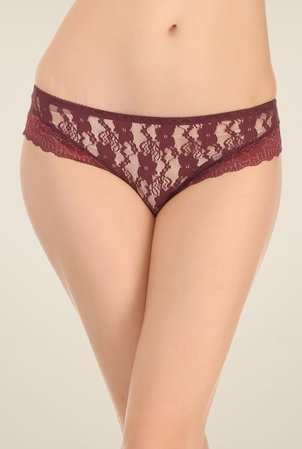 Clovia Brown Lace Bikini Panty Clovia Brown Lace Bikini Panty