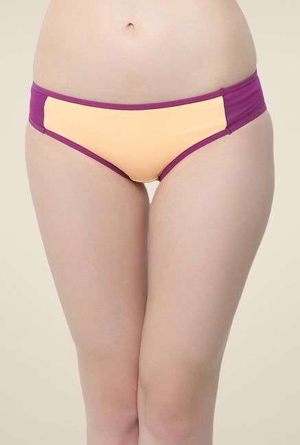 Clovia Orange & Purple Sheer Bikini Panty Clovia Orange & Purple Sheer Bikini Panty